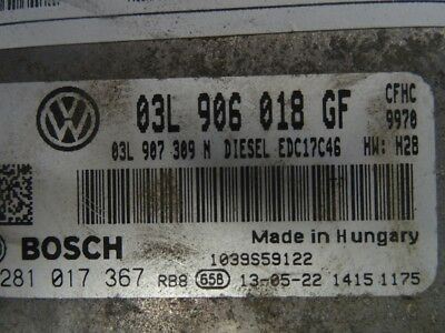 08-12 VW SCIROCCO 2.0 TDI DİZEL MANUEL MOTOR ECU KİTİ 03L906018GF