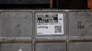 ECU MOTOR KONTROL CİHAZI TOYOTA YARIS 1.3 DENSO MB275400-1830, MB2754001830, 89661-0DB01, 896610DB01