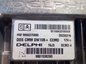 PEUGEOT 508 MOTOR BEYNİ  HW 9666375980, 28335216, 9801538280, DCM3.4