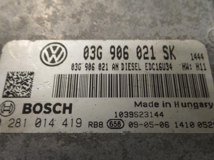 SEAT ALTEA 1.9 TDI Ecu Motor 03 G 906 021 SK Bosch