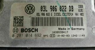 Volkswagen Golf6 2.0 TDI CR 2009 CBDB Turbo-Dizel 2 140.0HP / 103.0KW Bosch EDC17_CP14 03L906022DB 03L906022G 399351