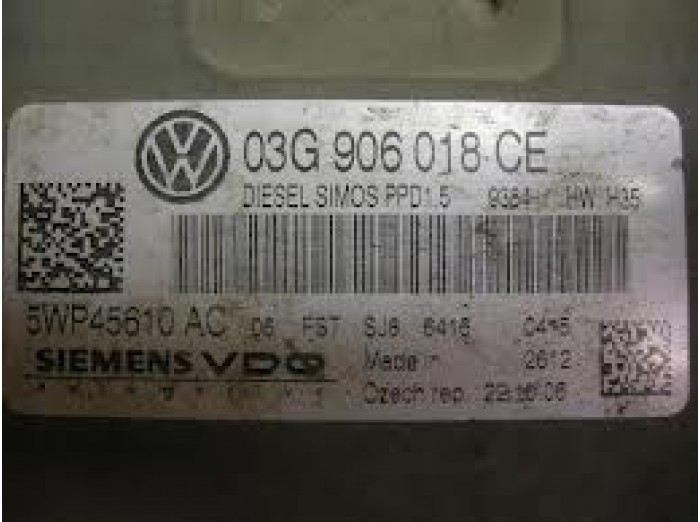 VW Passat 2.0 TDI Beyin Siemens 03G906018CE 03G 906 018 CE 5WP45610 AC SİMOS PPD1.5